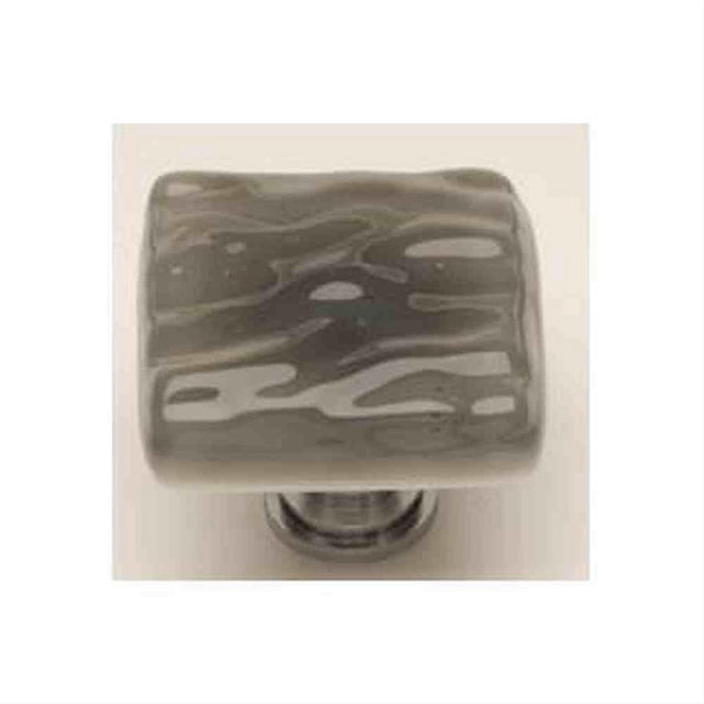 Sietto K-206-PC Glacier Silver Grey Knob Polished Chrome