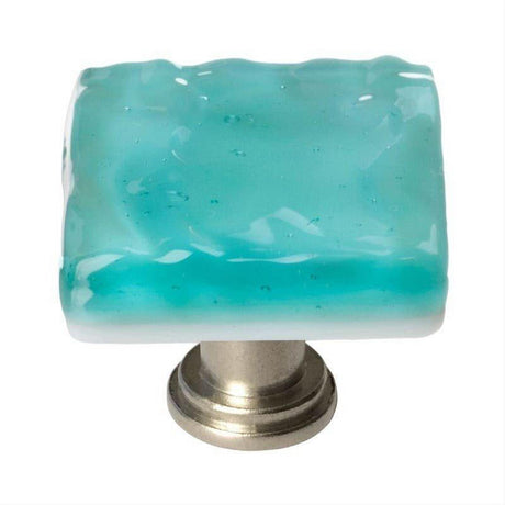 Sietto K-207-SN Glacier Aqua Knob Satin Nickel