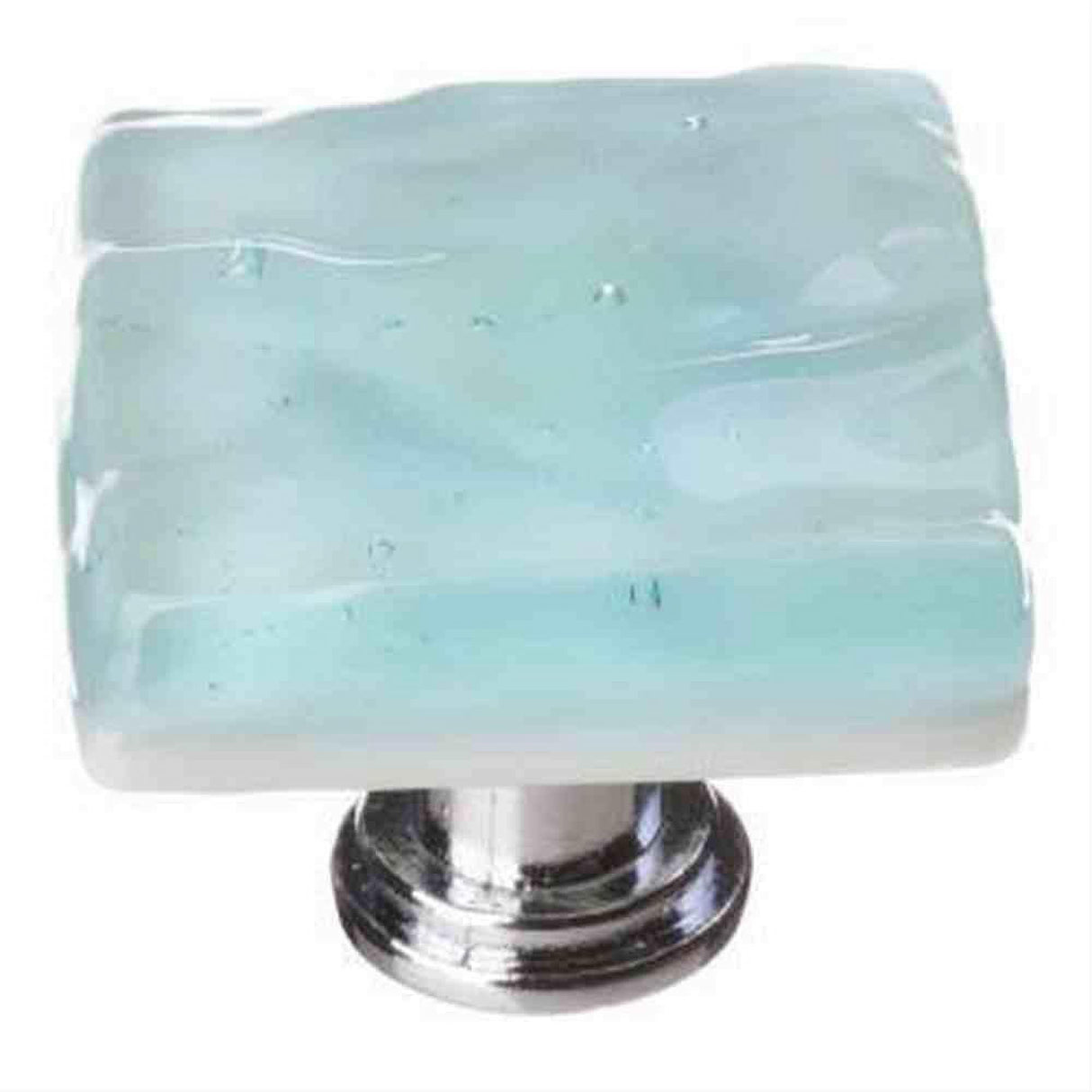 Sietto K-208-PC Glacier Light Aqua Knob Polished Chrome