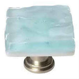 Sietto K-208-SN Glacier Light Aqua Knob Satin Nickel