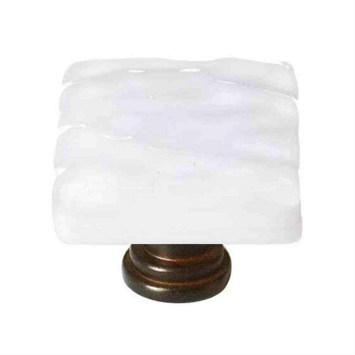 Sietto K-212-ORB Glacier White Knob Oil Rubbed Bronze