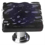 Sietto K-213-PC Glacier Black Knob Polished Chrome