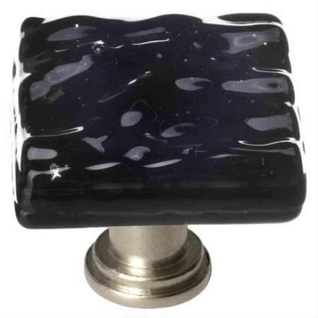 Sietto K-213-SN Glacier Black Knob Satin Nickel