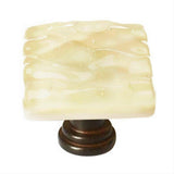 Sietto K-222-ORB Glacier Pale Yellow Knob Oil Rubbed Bronze