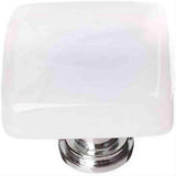 Sietto K-400-PC Cirrus White Knob Polished Chrome