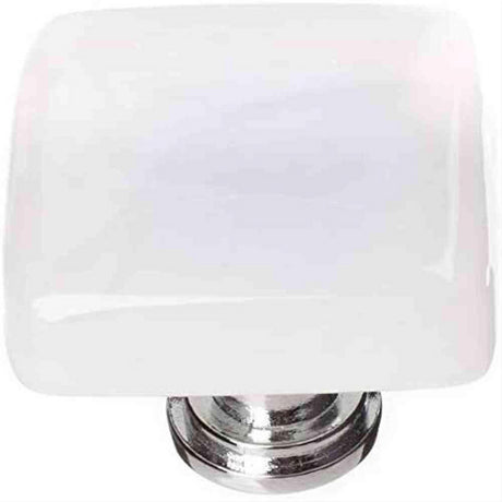 Sietto K-400-PC Cirrus White Knob Polished Chrome