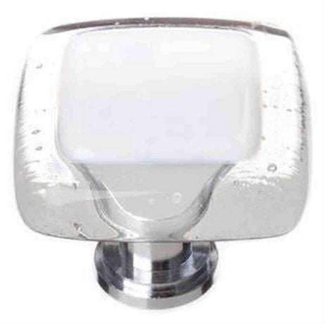 Sietto K-701-PC Reflective White Knob Polished Chrome