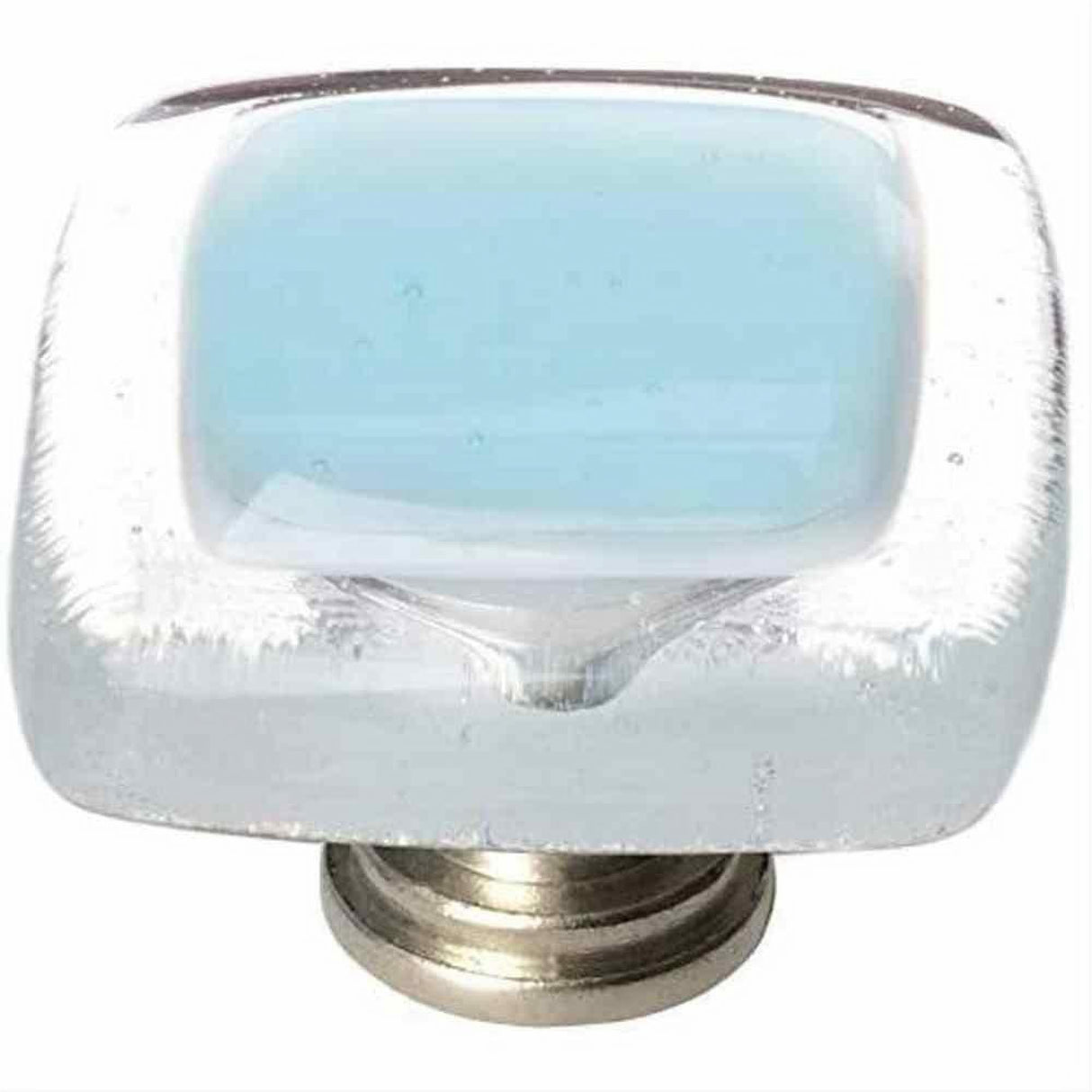 Sietto K-702-SN Reflective Light Aqua Knob Satin Nickel