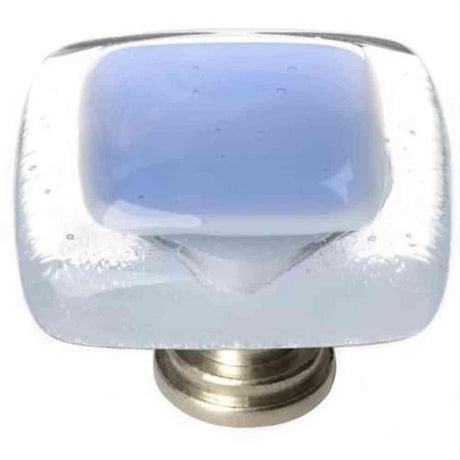 Sietto K-704-SN Reflective Sky Blue Knob Satin Nickel