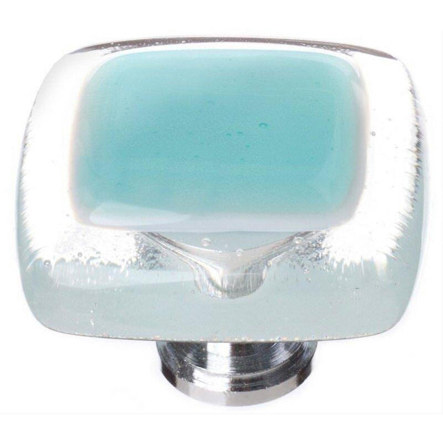 Sietto K-708-PC Reflective Aqua Knob Polished Chrome