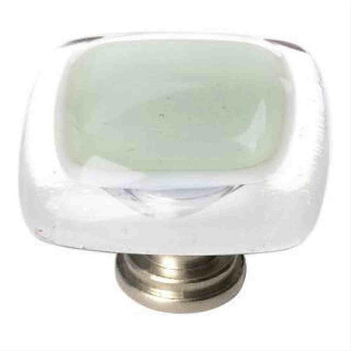 Sietto K-712-SN Reflective Spruce Green Knob Satin Nickel