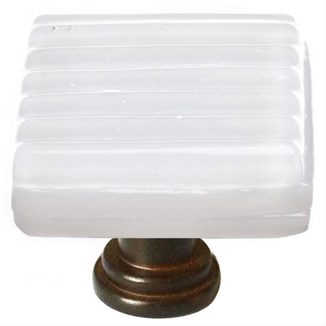 Sietto K-800-ORB Reed White Knob Oil Rubbed Bronze