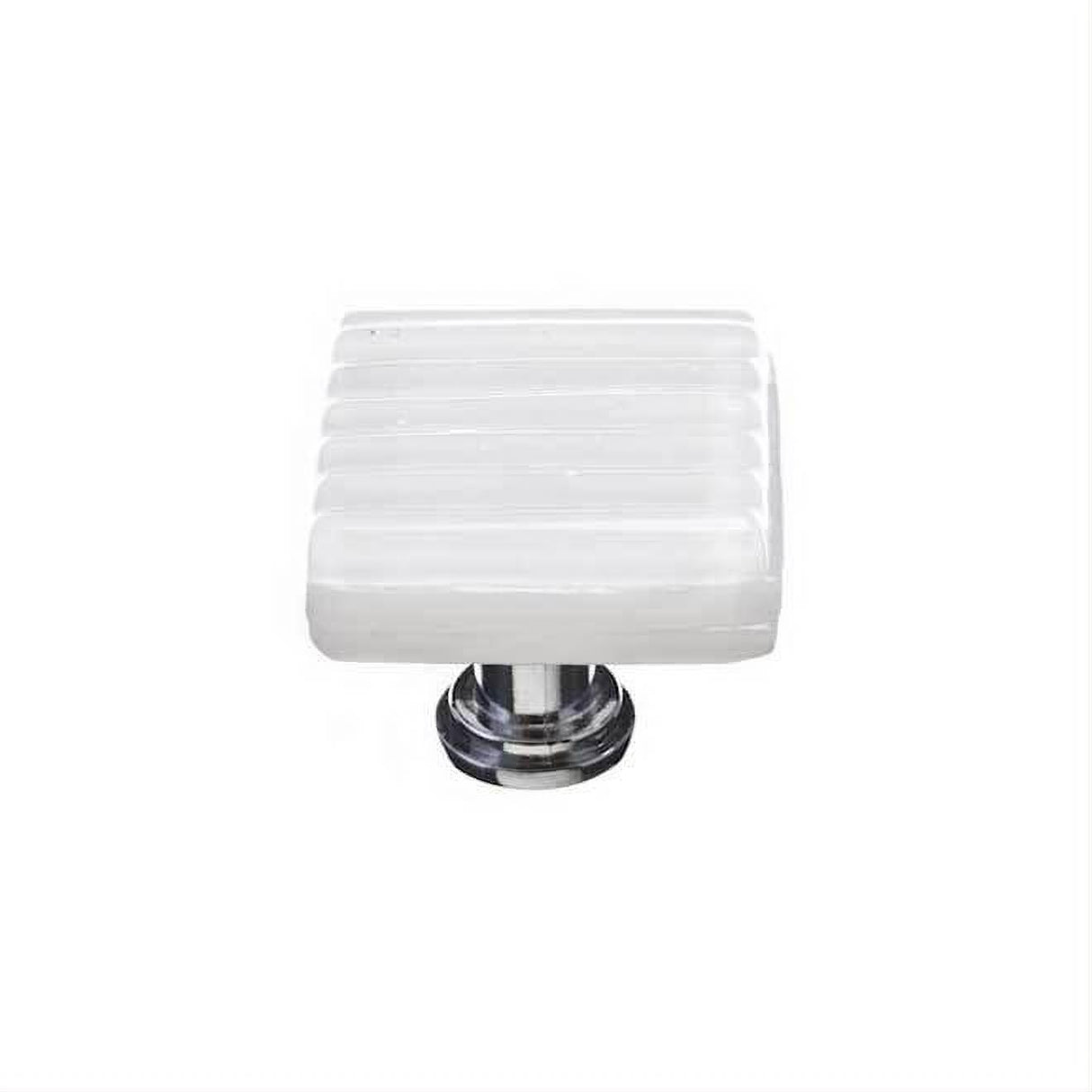 Sietto K-800-PC Reed White Knob Polished Chrome