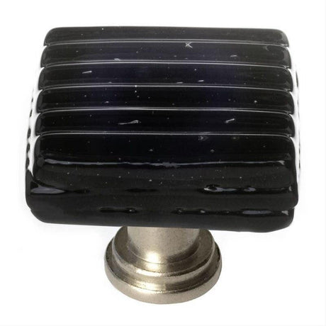Sietto K-802-SN Reed Black Knob Satin Nickel