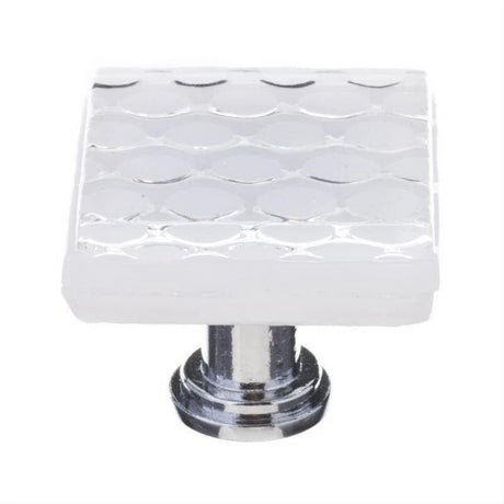 Sietto K-900-PC Honeycomb White Knob Polished Chrome