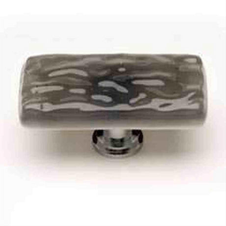 Sietto LK-206-PC Glacier Silver Grey Long Knob Polished Chrome