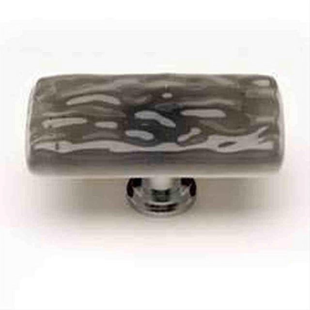 Sietto LK-206-PC Glacier Silver Grey Long Knob Polished Chrome
