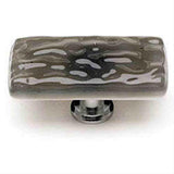 Sietto LK-206-SN Glacier Silver Grey Long Knob Satin Nickel