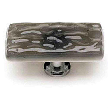 Sietto LK-206-SN Glacier Silver Grey Long Knob Satin Nickel