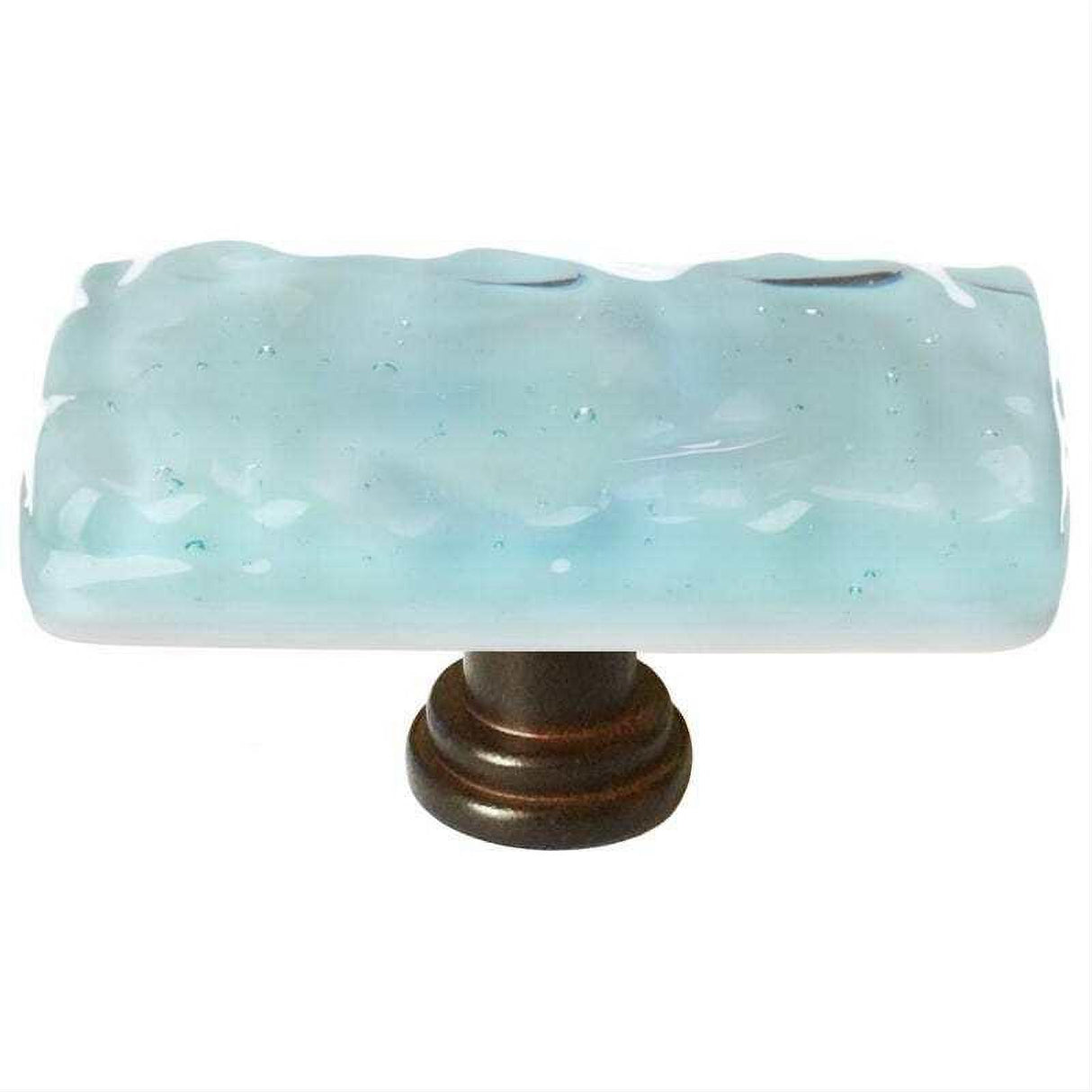 Sietto LK-208-ORB Glacier Light Aqua Long Knob Oil Rubbed Bronze