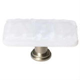 Sietto LK-212-SN Glacier White Long Knob Satin Nickel