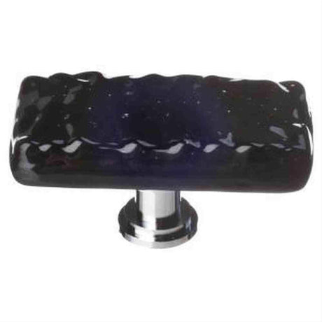 Sietto LK-213-PC Glacier Black Long Knob Polished Chrome