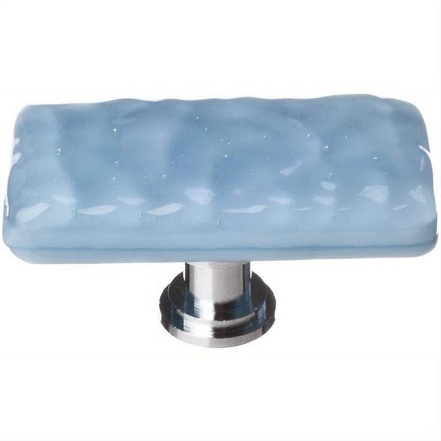 Sietto LK-215-PC Glacier Powder Blue Long Knob Polished Chrome