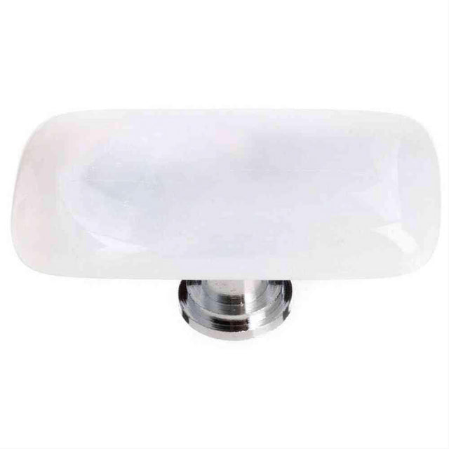 Sietto LK-400-PC Cirrus White Long Knob Polished Chrome