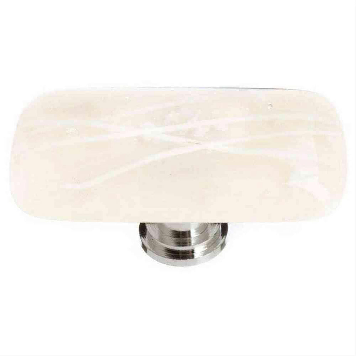 Sietto LK-500-PC Cirrus Vanilla & White Mardi Gras Long Knob Polished Chrome