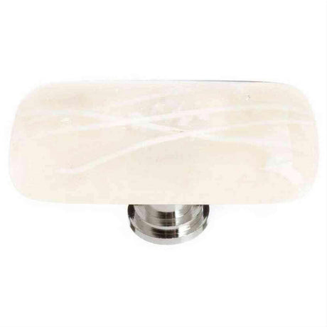 Sietto LK-500-PC Cirrus Vanilla & White Mardi Gras Long Knob Polished Chrome