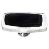 Sietto LK-700-PC Reflective Black Long Knob Polished Chrome
