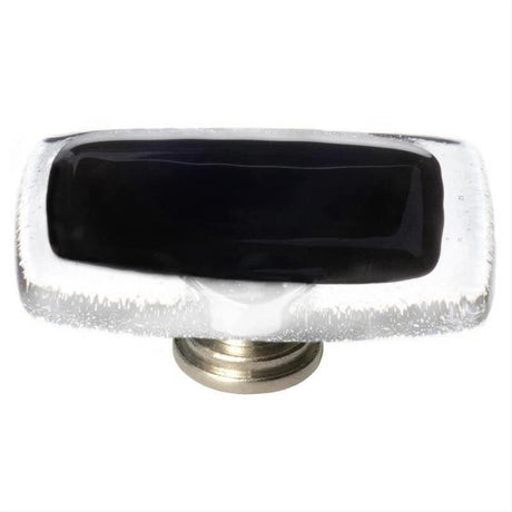 Sietto LK-700-SN Reflective Black Long Knob Satin Nickel