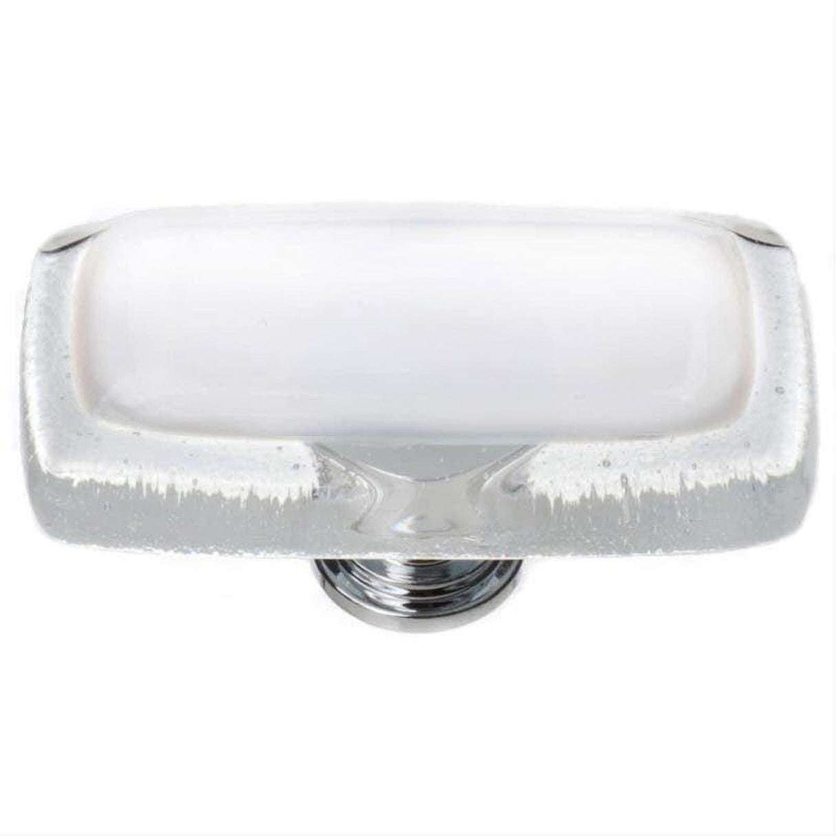 Sietto LK-701-PC Reflective White Long Knob Polished Chrome