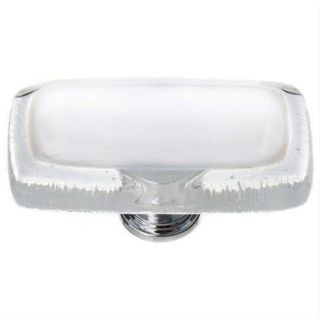 Sietto LK-701-PC Reflective White Long Knob Polished Chrome
