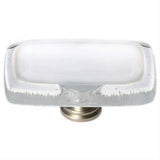 Sietto LK-701-SN Reflective White Long Knob Satin Nickel