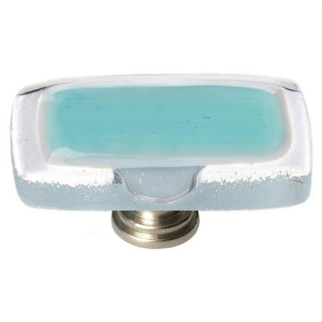 Sietto LK-708-SN Reflective Aqua Long Knob Satin Nickel