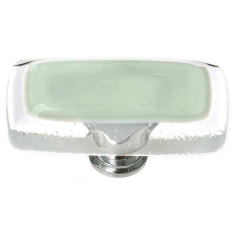 Sietto LK-712-SN Reflective Spruce Green Long Knob Satin Nickel