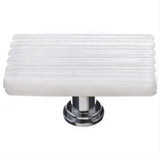 Sietto LK-800-PC Reed White Long Knob Polished Chrome