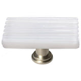 Sietto LK-800-SN Reed White Long Knob Satin Nickel