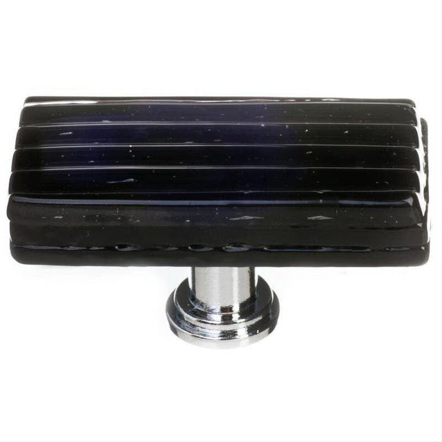 Sietto LK-802-PC Reed Black Long Knob Polished Chrome