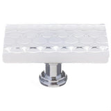 Sietto LK-900-PC Honeycomb White Long Knob Polished Chrome