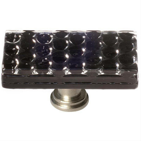 Sietto LK-902-SN Honeycomb Black Long Knob Satin Nickel