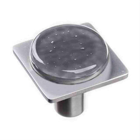 Sietto M-1301-SN Geomtric Round Slate Grey Knob Satin Nickel
