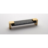 Sietto P-1202-SB Affinity Slate Gray Pull Satin Brass