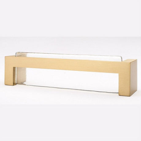 Sietto P-1800-SB Skyline Clear Pull Satin Brass