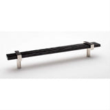 Sietto P-1903-9-PN 9" Adjustable Black Pull Polished Nickel