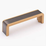 Sietto P-2000-4-G-SB Fusion 4" Pull Gunmetal Gunmetal/Satin Brass