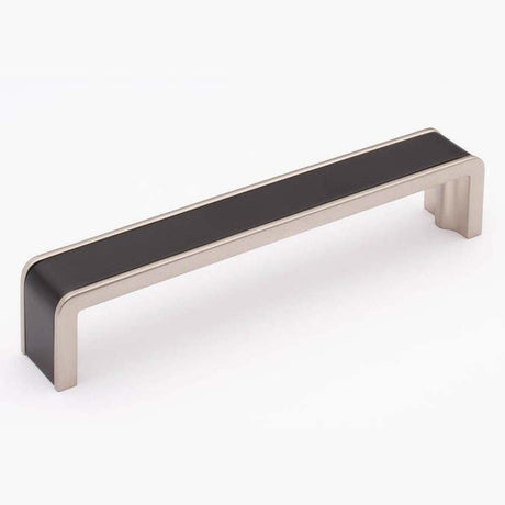 Sietto P-2000-6-MB-SN matte black/satin nickel cabinet pull