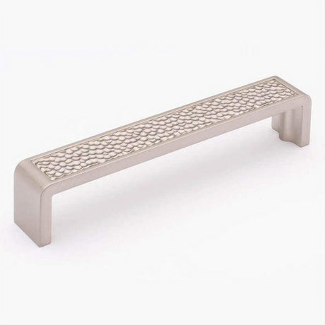 Sietto P-2002-6-SN Hammered 6" Pull Satin Nickel