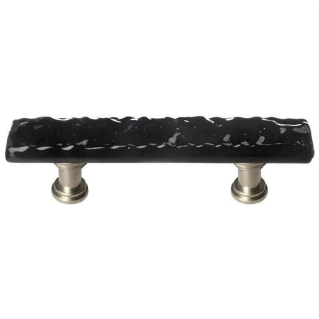 Sietto P-213-SN Glacier Black Pull Satin Nickel